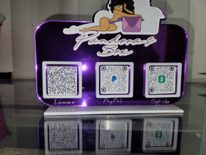 Acrylic QR code scan to pay sign with Logo