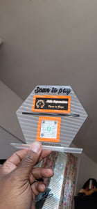 Acrylic QR code scan to pay sign with Logo
