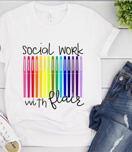 Social Worker with Flair T-Shirt