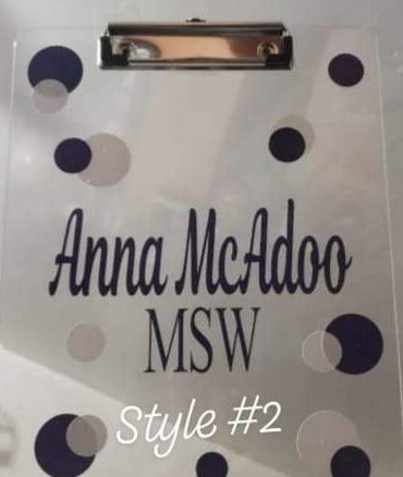 Personalized Social Worker Tote Bag and Clipboard