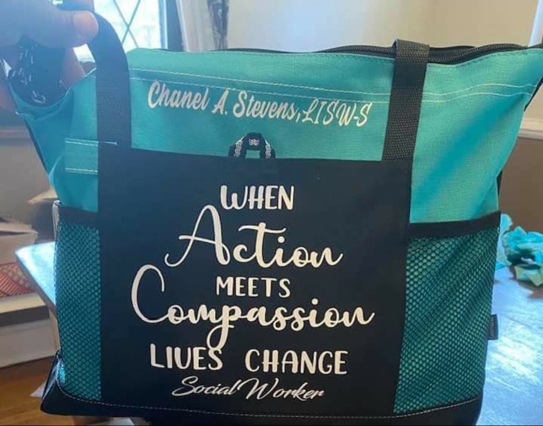 Personalized Social Worker Tote Bag
