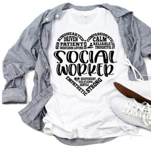 Social worker Heart shirt